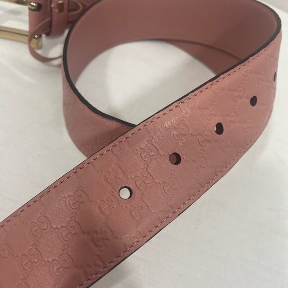 Authentic GUCCI GG pink leather belt size 75/30 26-30 main image 6